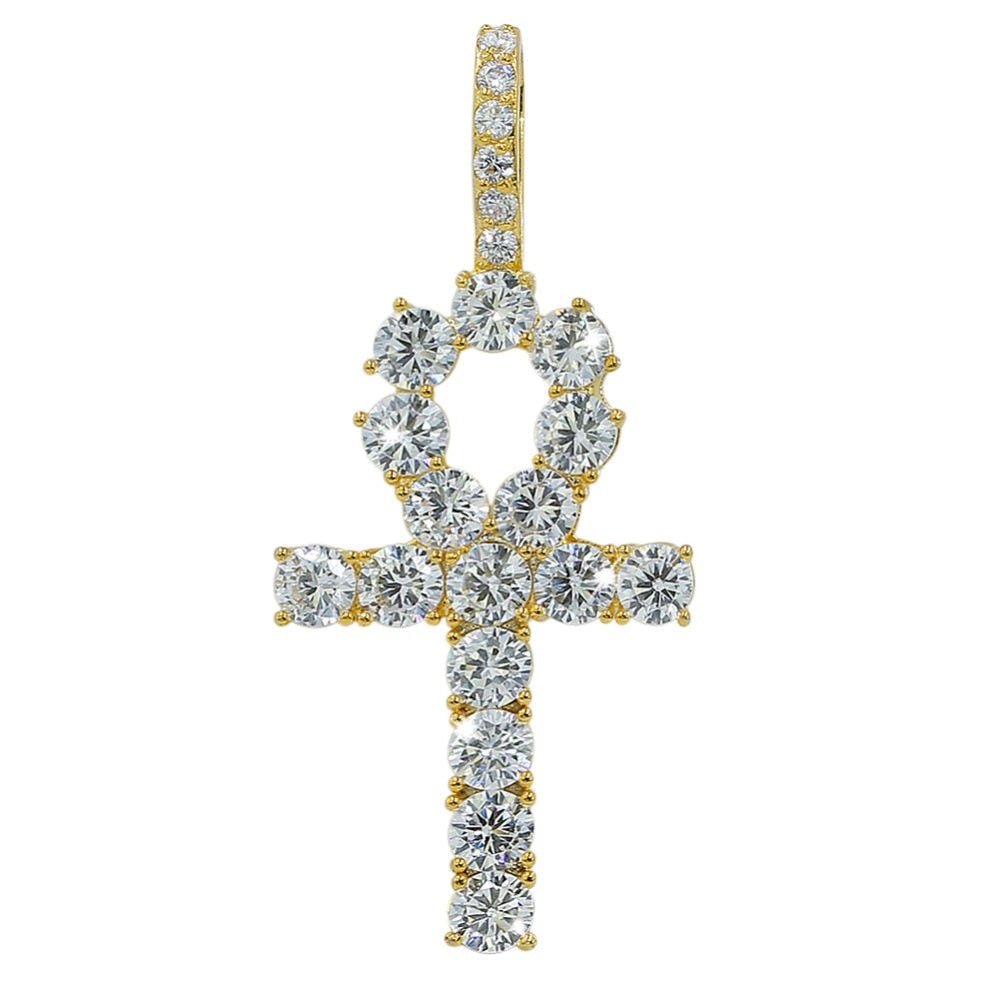 diamond egyptian cross pendant