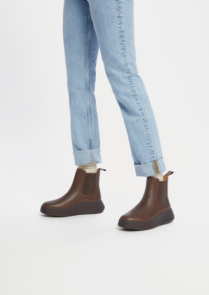 hardwerkend Sui Verwaand FitFlop F-Mode Leather Flatform Chelsea Boots in Chocolate Brown – Island  Trends