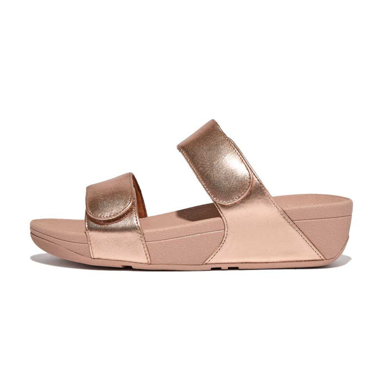 Gewaad Afleiden Werkwijze FitFlop Lulu Adjustable Leather Slide Sandals in Rose Gold – Island Trends