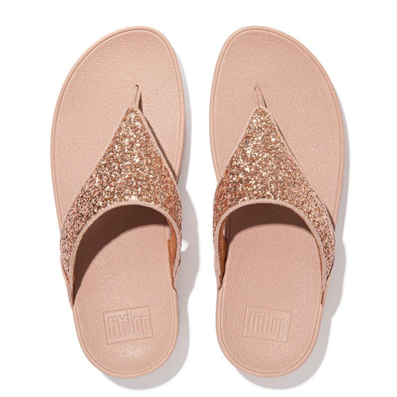 Lee Tijd Consulaat FitFlop Lulu Glitter Sandals in Rose Gold – Island Trends
