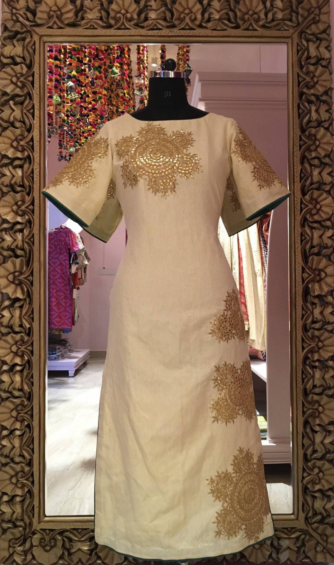 Pure Linen Yellow Kurti