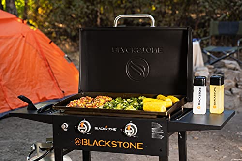 Camping Black Outdoor 28 Blackstone 1883 Gas Hood & Side Shelves Heavy Duty Flat Top Griddle Grill Station for Kitchen Tailgating Countertop 