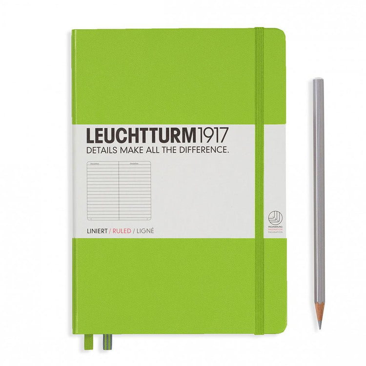 Leuchtturm1917 Hardcover A5 Medium Notebook Lime - Ruled