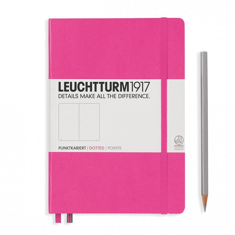 Leuchtturm1917 精装 A5 中号笔记本 全新 粉色 - 圆点
