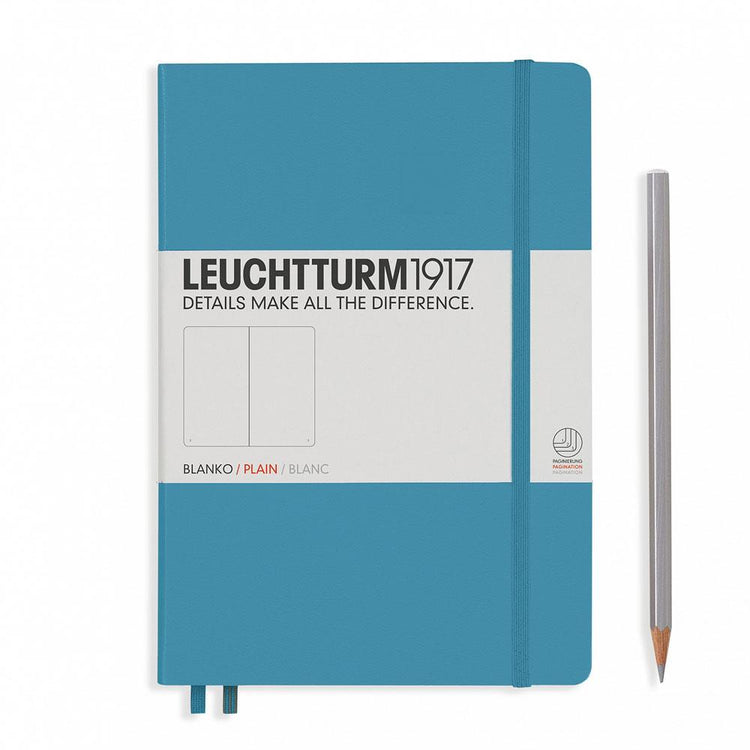 Leuchtturm1917 精装 A5 中型笔记本北欧蓝-素色