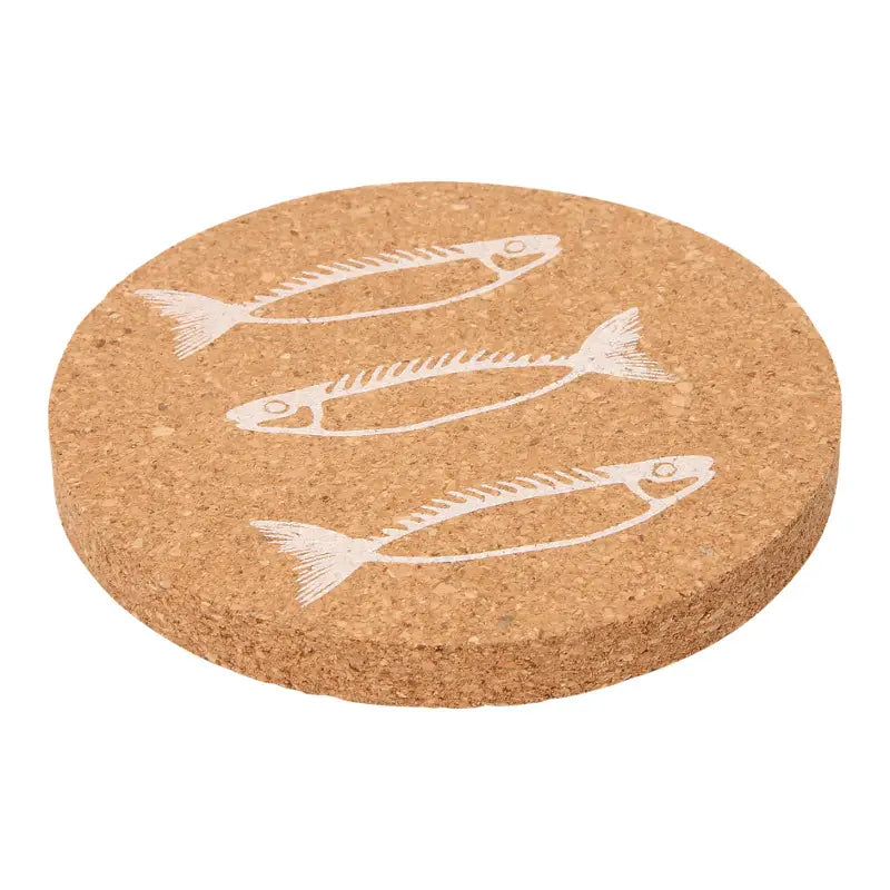 DEX Cork Coasters Fish Set/4 10cm