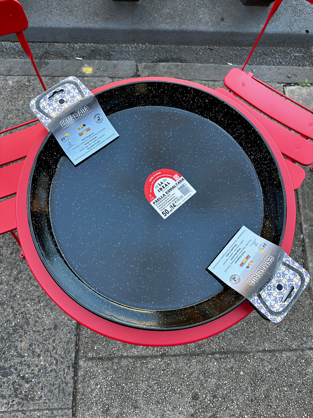 LA IDEAL Enameled Paella Pan 50cm