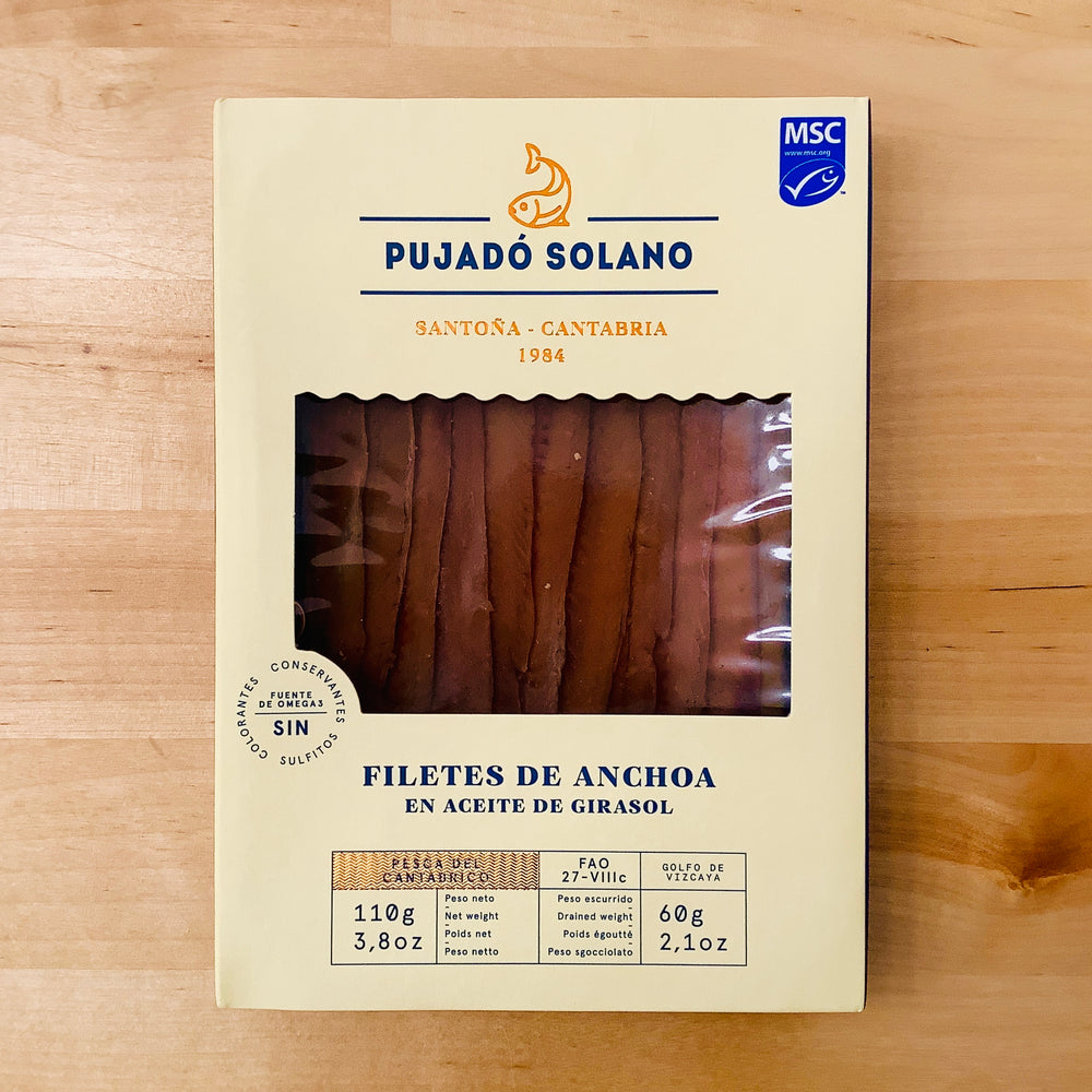 PUJADO SOLANO Anchovy Fillets in Sunflower Oil