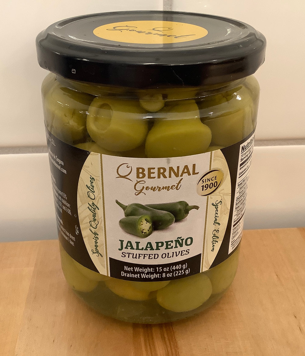 BERNAL Manzanilla Gourmet Olives with Jalapeno Pepper