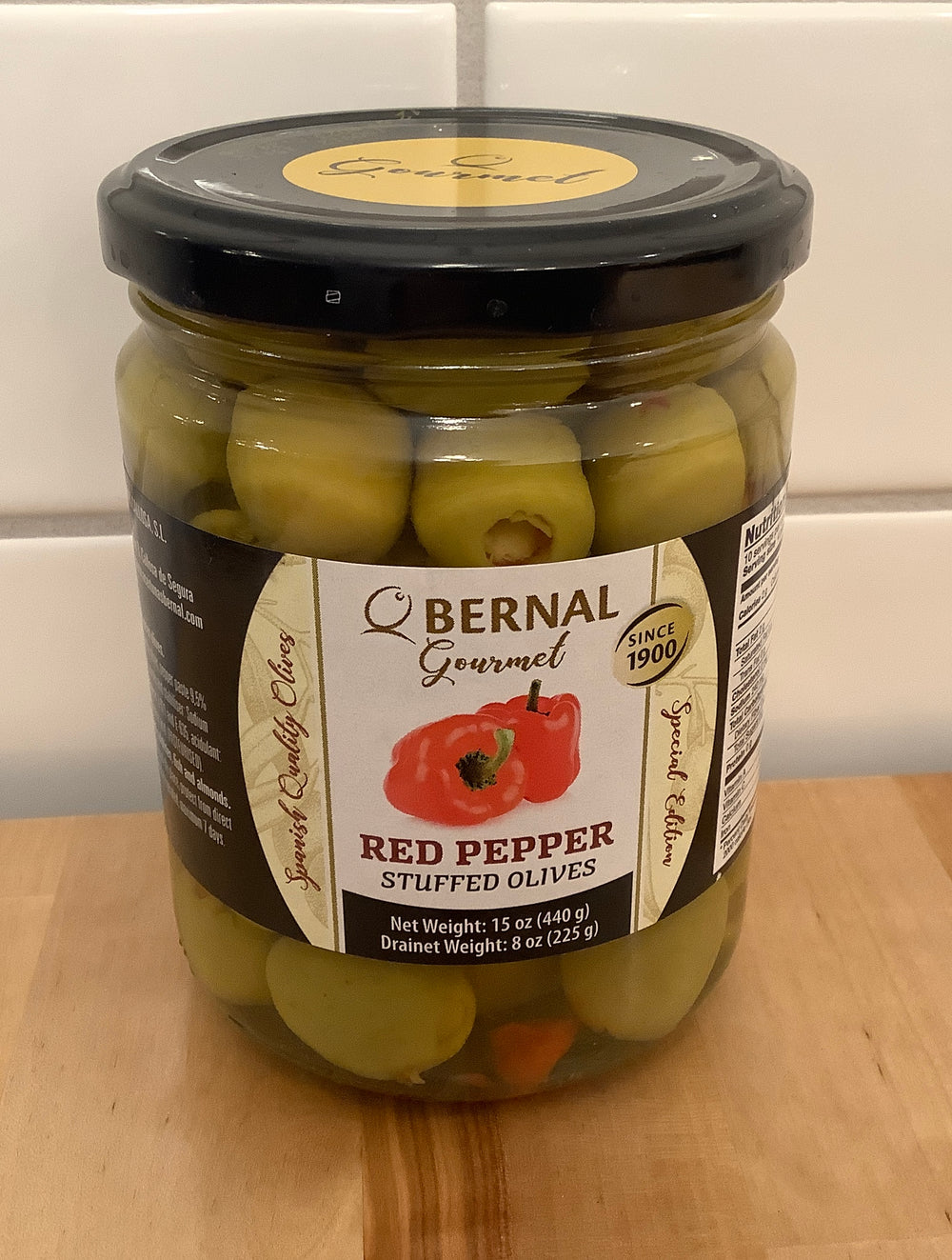 BERNAL Manzanilla Gourmet Olives with Red Pepper