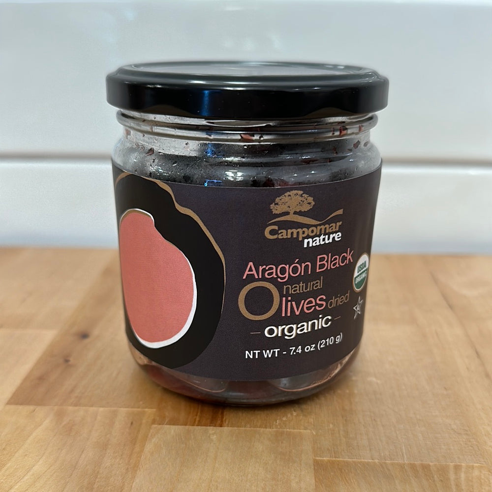 CAMPOMAR Organic Dried Black Aragon Olives 350gr