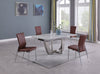 5pc Dining Set With Extendable Marble Table