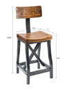 Aeon Amber Barstool with Back