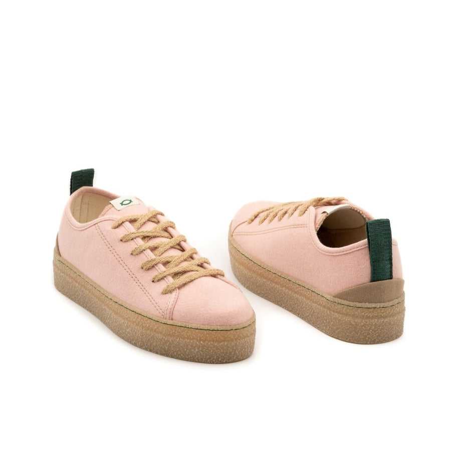 Recycled sneaker of cotton and jute pink - VESICA PISCIS FOOTWEAR
