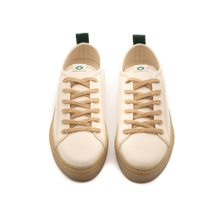 Recycled sneaker of cotton and jute off white - VESICA PISCIS FOOTWEAR