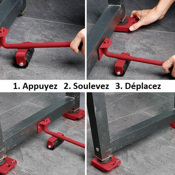 Kit déplace meuble à roulettes
