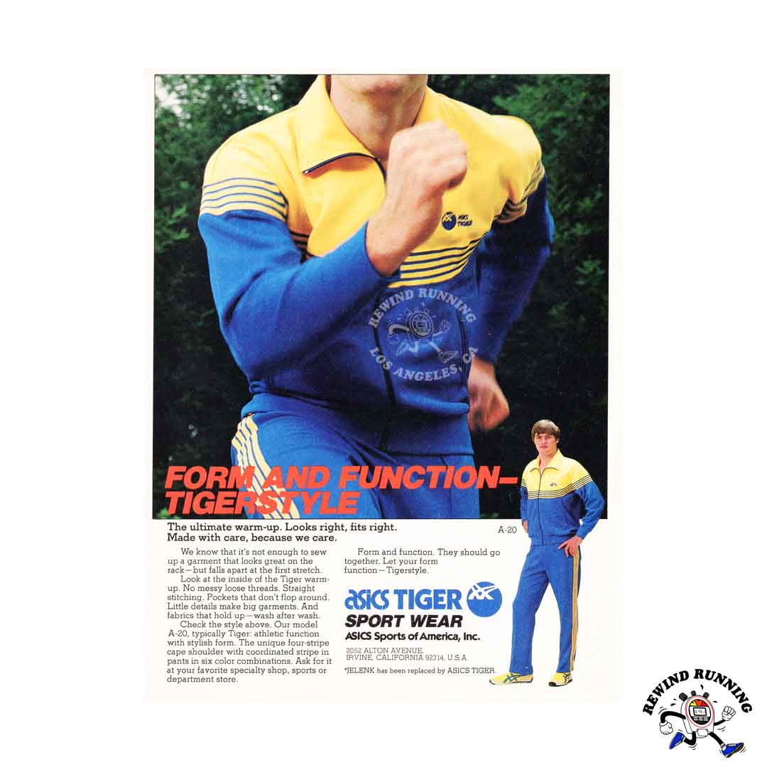 adverbio Moderar variable Asics Tiger 'TIGERSTYLE' track suit vintage ad from 1980 – Rewind Running™