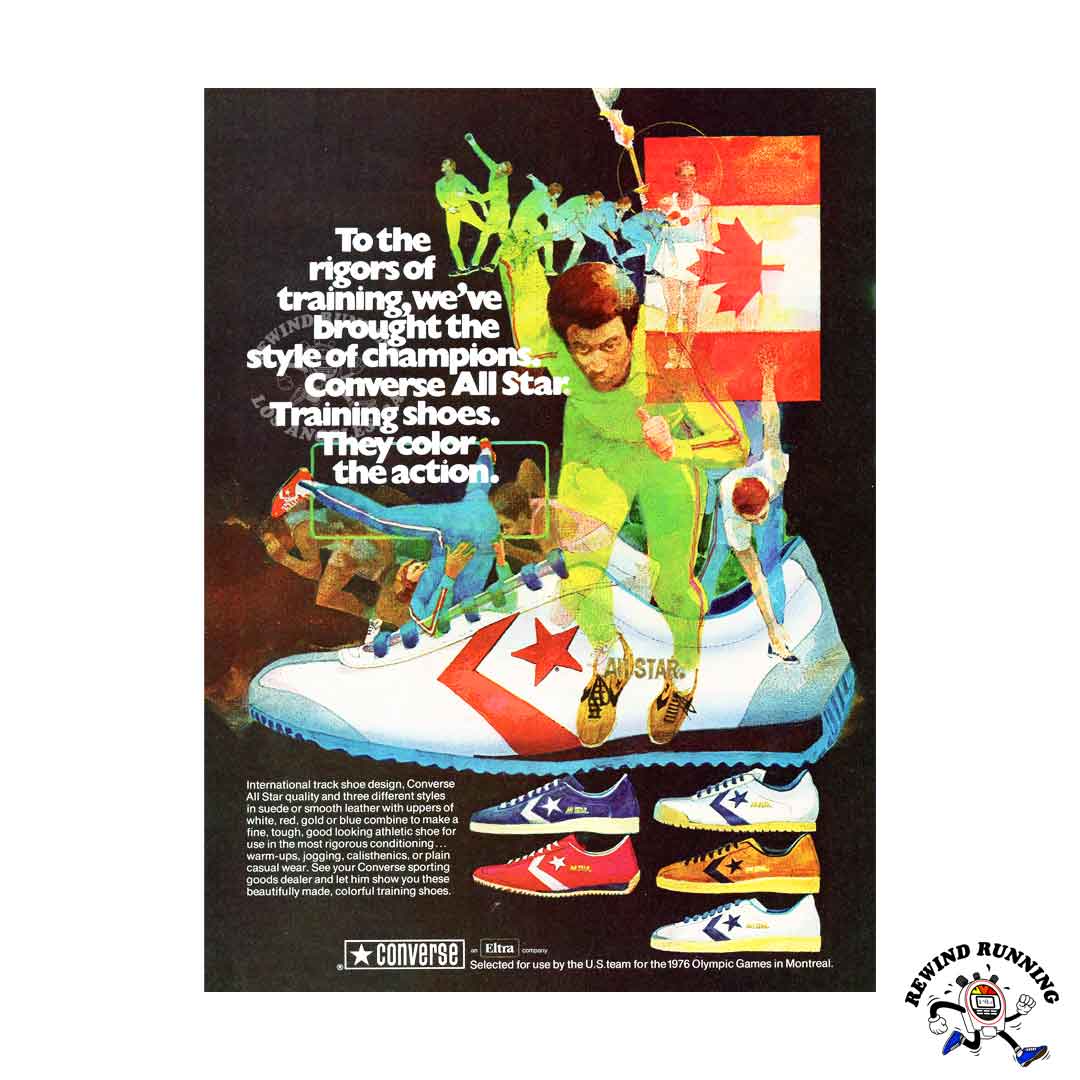 undergrundsbane dukke Monumental Converse All Star Training Shoes 1976 Olympics vintage sneakers ad – Rewind  Running™