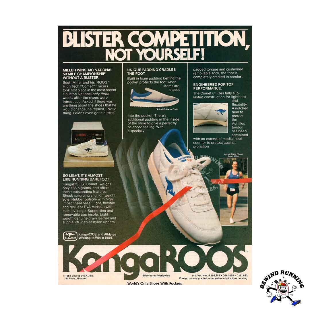 Goederen compleet Mantel KangaROOS 'ROOS Comet vintage sneaker running shoes ad from 1982 – Rewind  Running™
