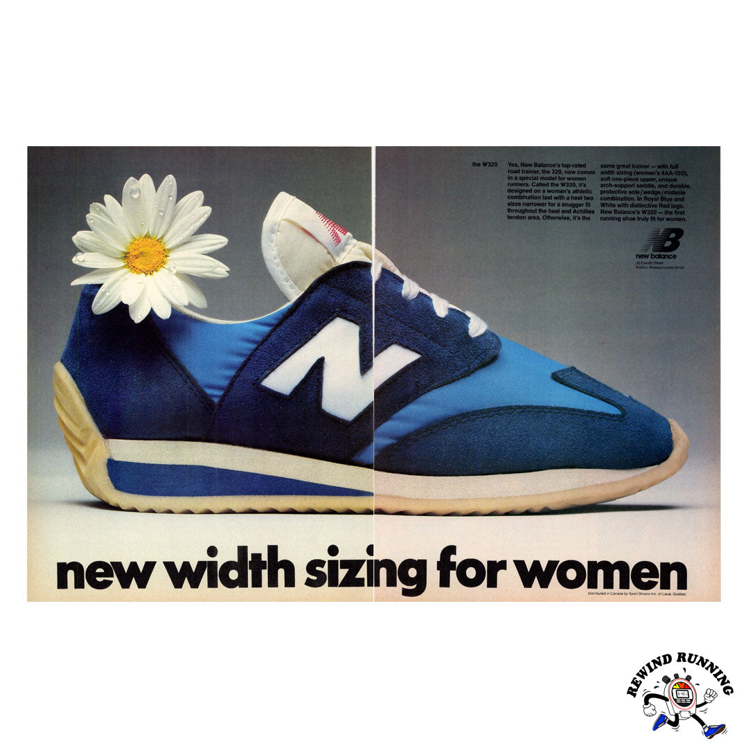 New Balance W320 trainer 1978 Women's vintage sneaker ad –