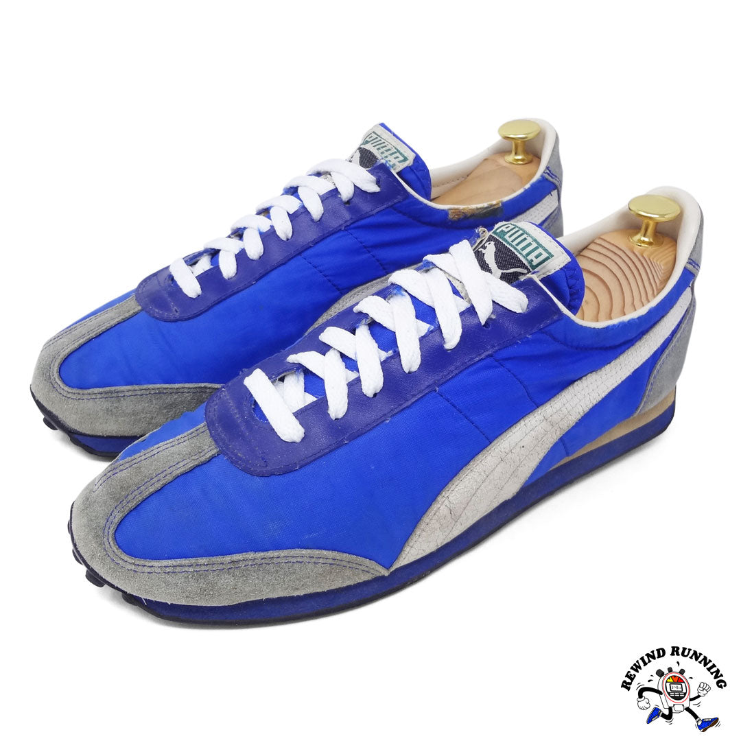 Afgrond Vuilnisbak Glimmend Puma Easy Rider Vintage 70s 80s Blue and White Running Shoes Sneakers –  Rewind Running™