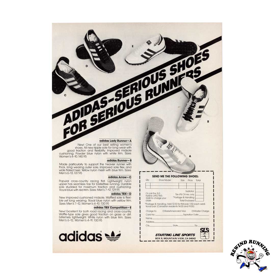 adidas Starting Line Sports 1978 Sneaker Print Ad Rewind Running™