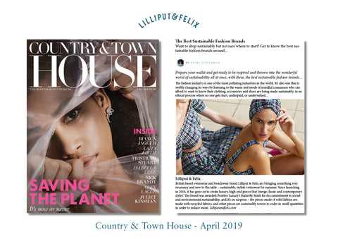 Lilliput & Felix sustainable swimwear brand featured in Country & Town House magazine April 2019