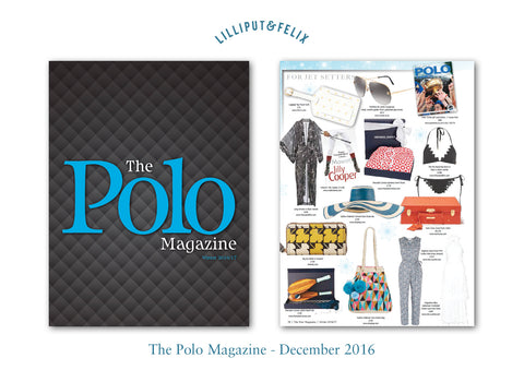 L&F Plie bikini & long kaftan in black marble featured in the Polo Magazine