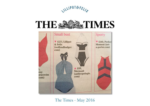 Lilliput & Felix swimsuit featured in the Times- May 2016