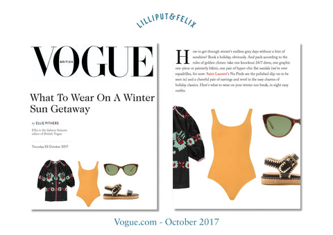 Lilliput & Felix Yellow swimsuit featured in Vogue.com