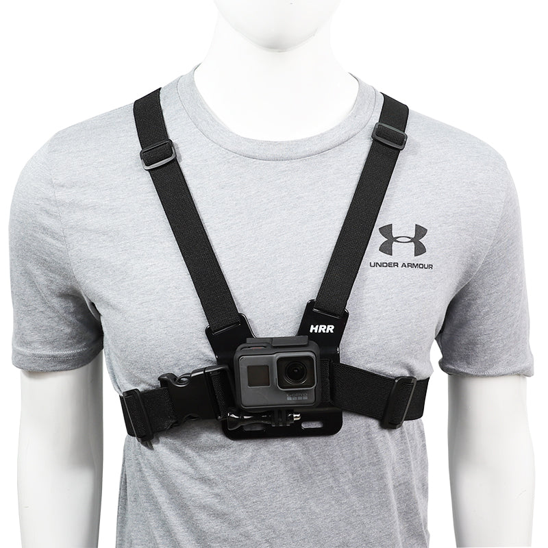 sahnah Black Durable Ultra Immersive Adjustable Harness Chest Strap Mount Chest Strap Mount Belt for Gopro Camera 