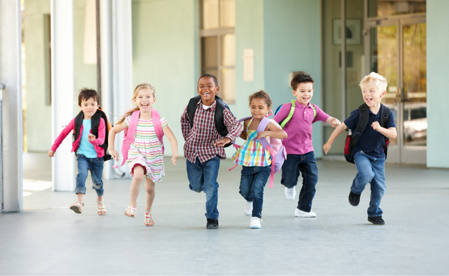 Kids having fun running!