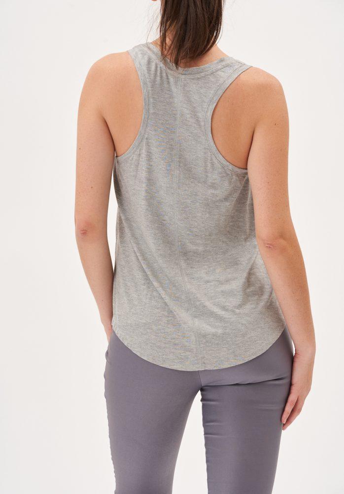 Bamboo Agnes Racerback tank Light Grey Small