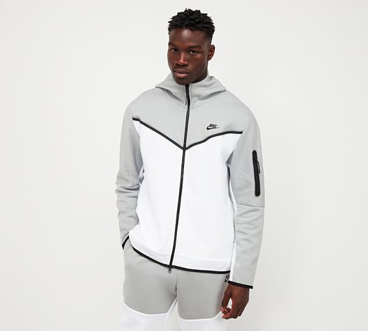 Nike Tech Fleece Hoodie -White / Light Smoke Grey -( הזמנה מוקדמת )