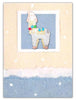 Whimsical Christmas Alpaca Pin Greeting Card