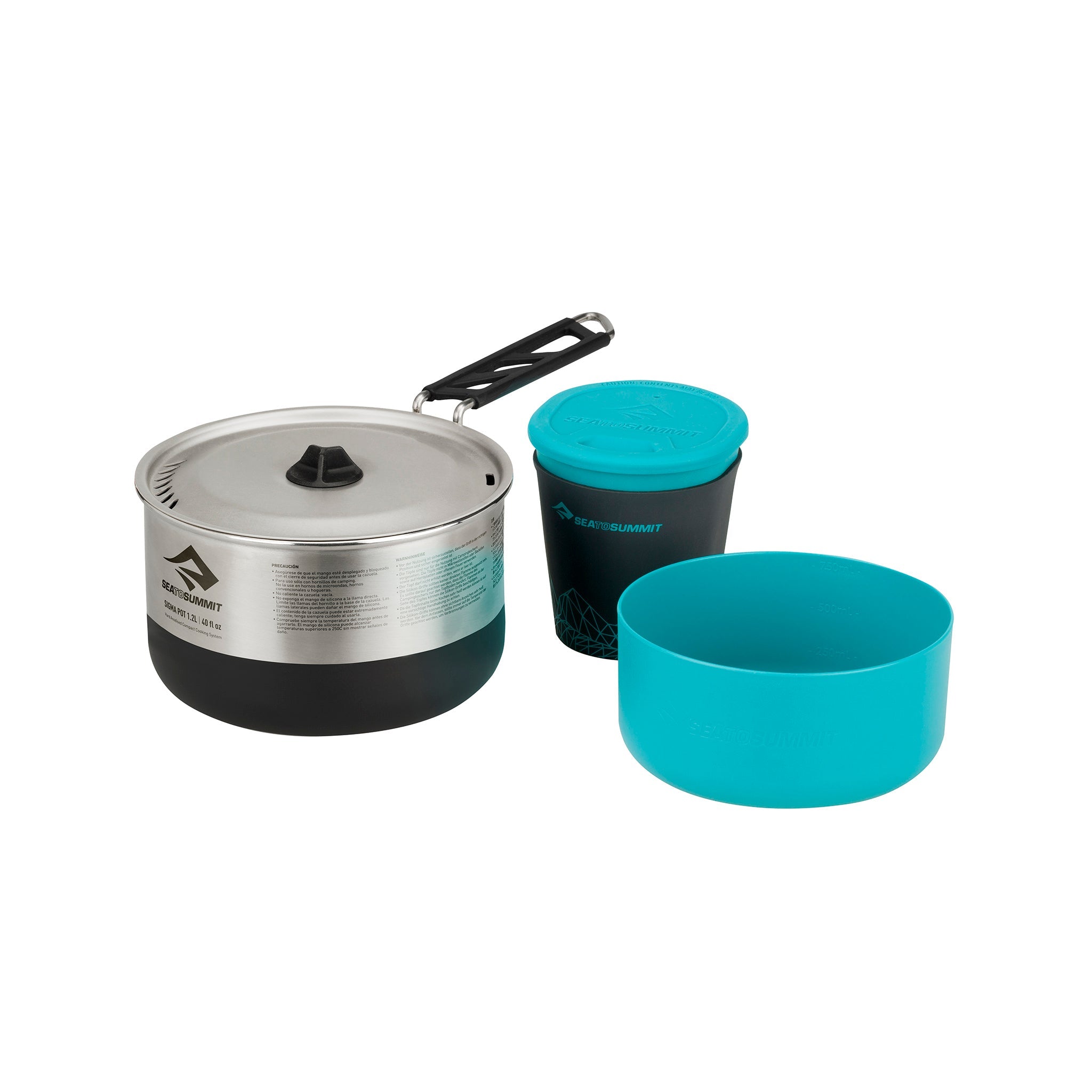 SEA TO SUMMIT SIGMA SET 2.0 STAINLESS STEEL POTS SET CAMP COOKWARE 