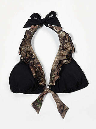 Mossy Oak Break-Up Country Ruffled Halter top swim