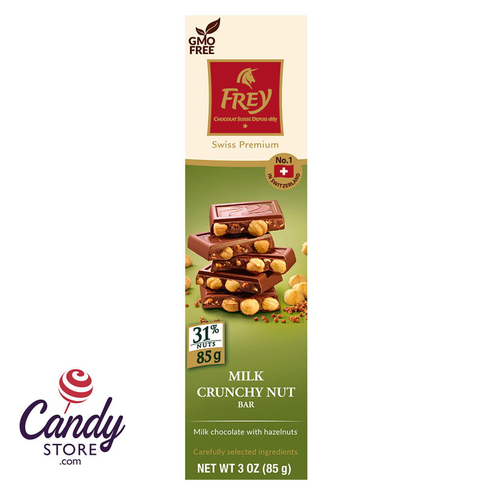 Frey Milk Crunchy Nut 3oz Bar 8ct 