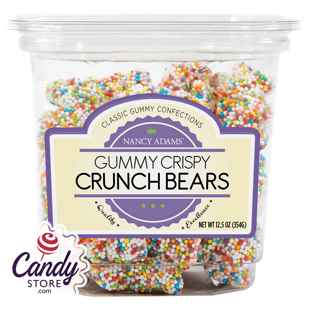 Gummy Crispy Crunch Bears Candy 12ct Tubs 0575