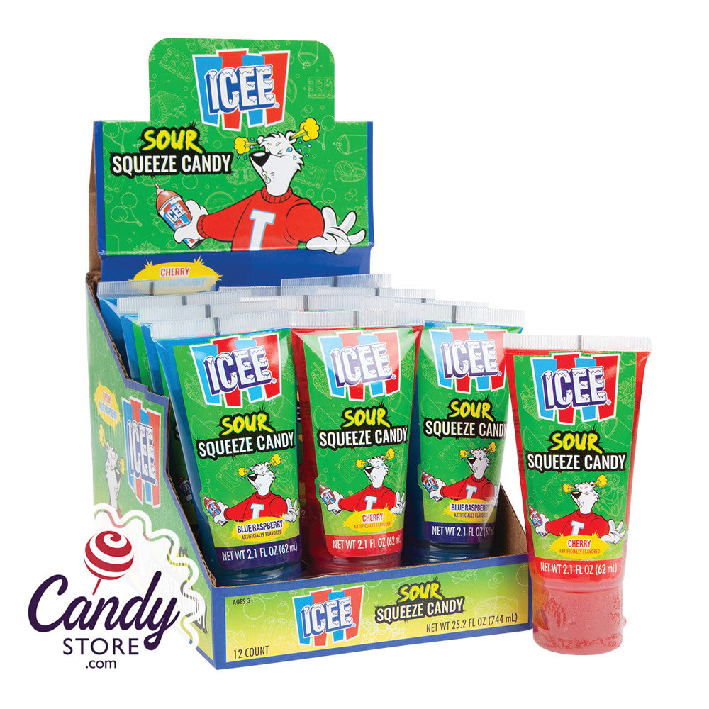 Icee Sour Squeeze Candy 12ct Tubes 3646