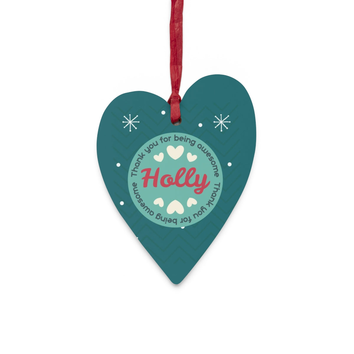 Personalized Wooden Magnetic Ornaments - Snowflake - Awesome you