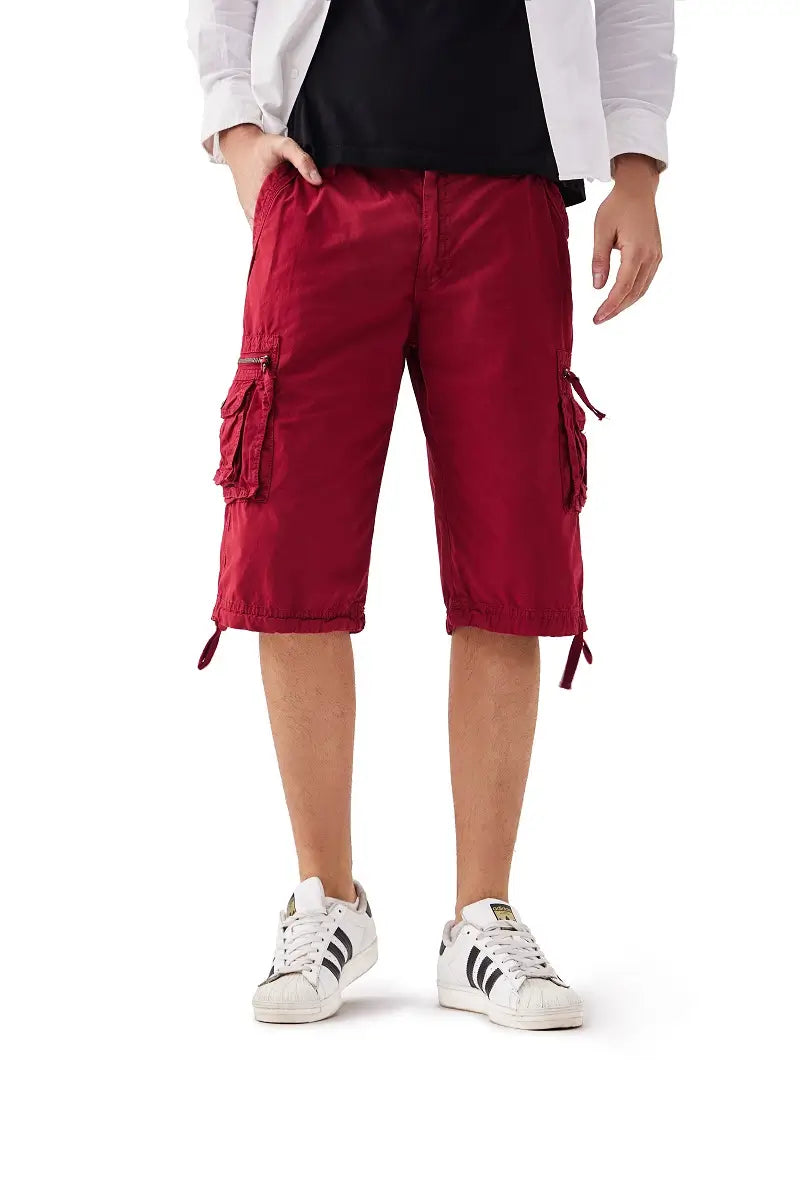 gallon Zwitsers Oxide Mens Red Cargo Shorts | Casual Shorts for Men | LEEHANTON