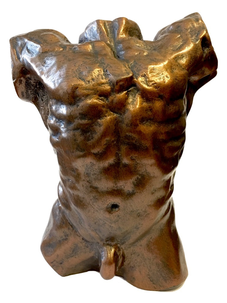 Rodin Male Nude Torso of the Falling Man Desktop Statue Massive Muscle