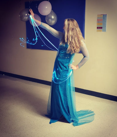 Elsa from Frozen costume, fiber optics dress - ashleyneptune
