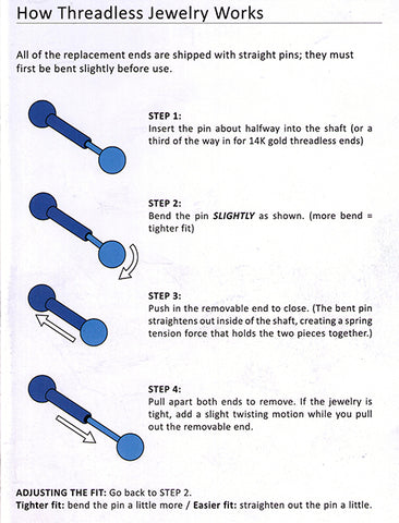 NeoMetal threadless barbell diagram