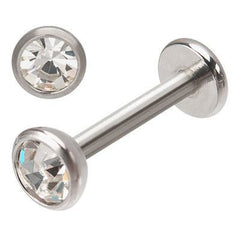 Bezel-set CZ Labret