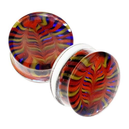 Fire Feather Plugs By Gorilla Glass Tulsa Body Jewelry