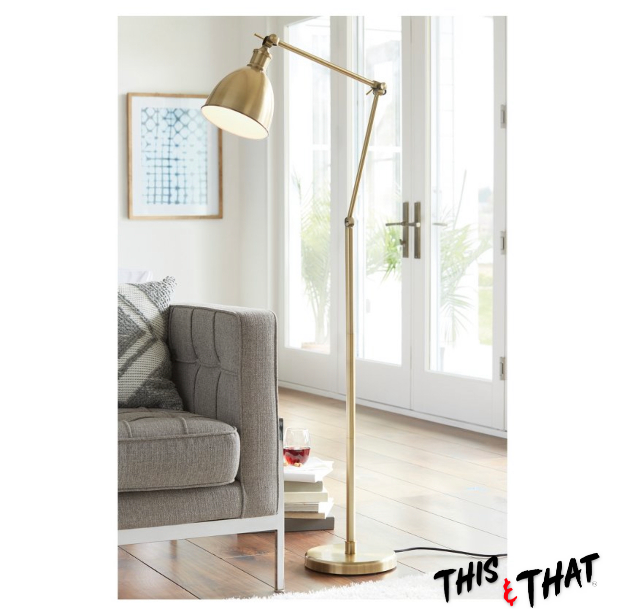 target threshold brass lamp