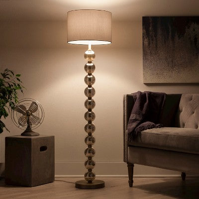 stacked glass floor lamp