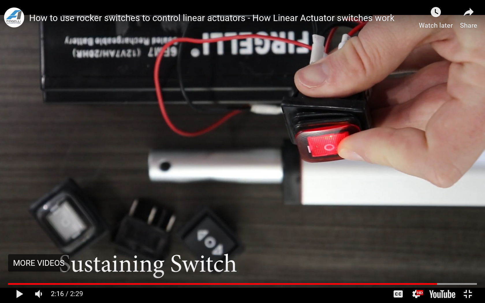 Using Rocker Switches to control Linear Actuators FIRGELLI